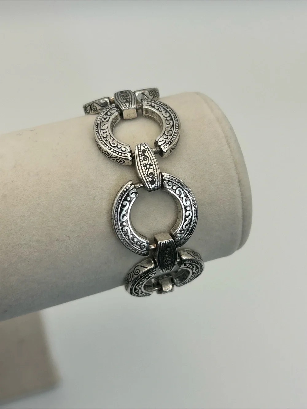 Brighton Central Park Bracelet Silver Plated Round Link 8